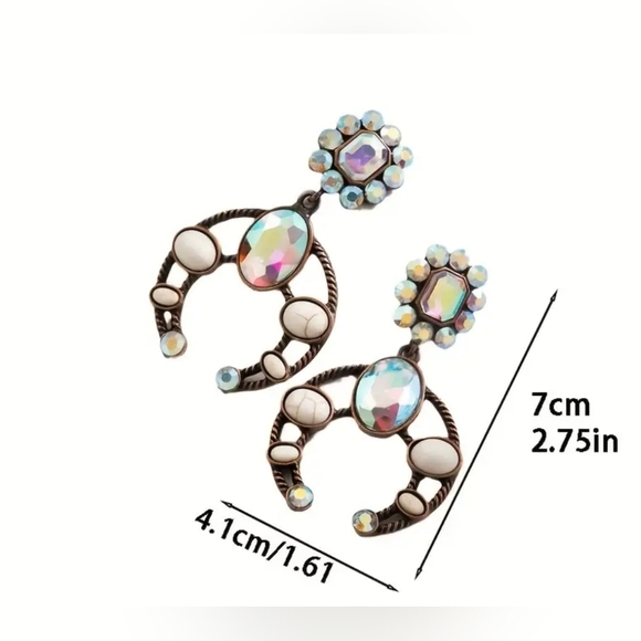 Pick Any 2 Pairs For $25 New!Elegant Iridescent and White Earrings NWT - Picture 2 of 4